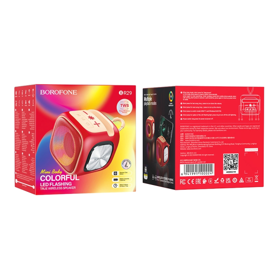 Портативна колонка BOROFONE BR29 Interest червона Київ