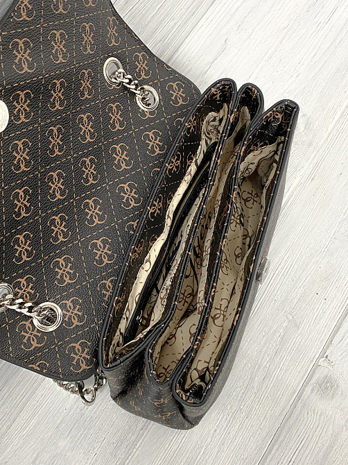 Женская сумка на плечо Guess (3385) коричневая Киев - изображение 3