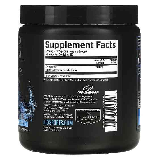 Креатин EFX Kre-Alkalyn Powder 220 g (Blue Frost) Луцьк