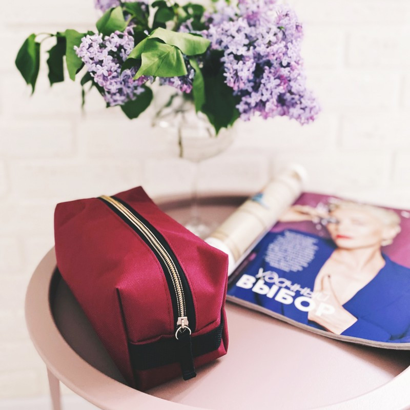 Велика косметичка K019-wine (винний) Суми - фото 1