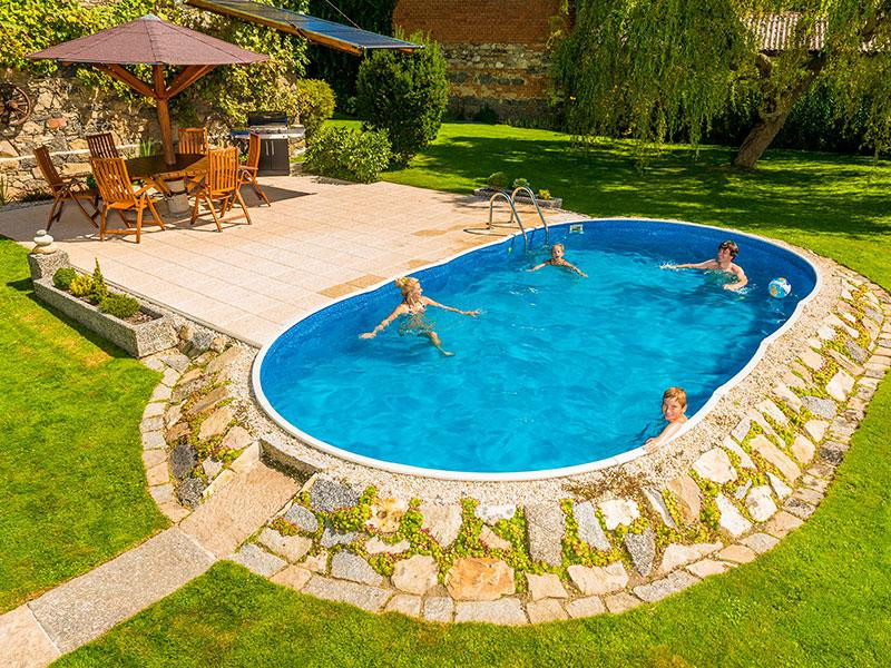 Бассейн каркасный овальный Azuro 405DL 7.3 х 3.7 х 1.2 м Wood морозоустойчивый Киев - изображение 8