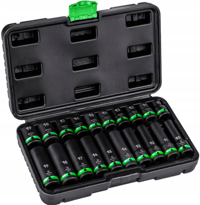 Набор ударных торцевых головок 1/2» 10-19мм Wuber (Польша) Киев - изображение 5