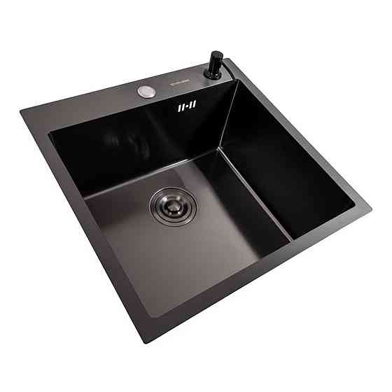 VALESO Кухонний комплект: Мийка Valeso Handmade (50x50 см) PVD чорна + Змішувач NES-F12 Киев