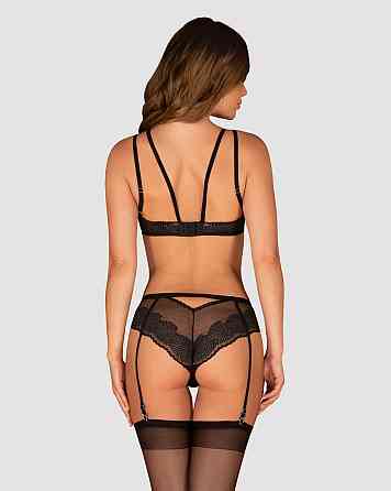 Еротичний комплект Obsessive Allastia set Чорний L/XL Sex Aura Київ