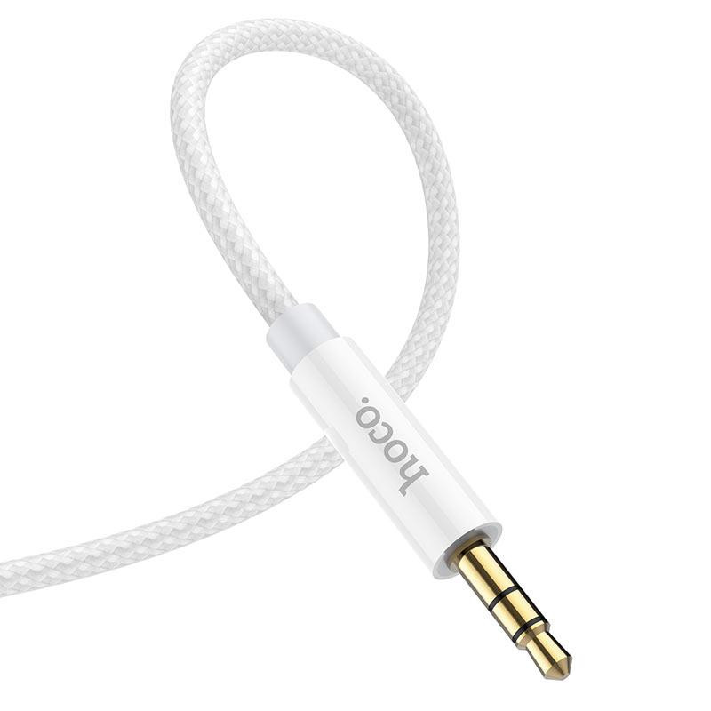 Аудио кабель HOCO UPA19 3.5mm male to 3.5mm male, nylon braid, 1m, Silver Одесса - изображение 7