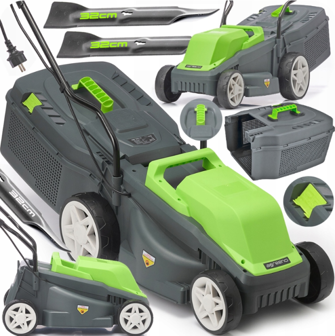 Газонокосарка електрична AGREENO 32см 28л (Польща) Київ - фото 12