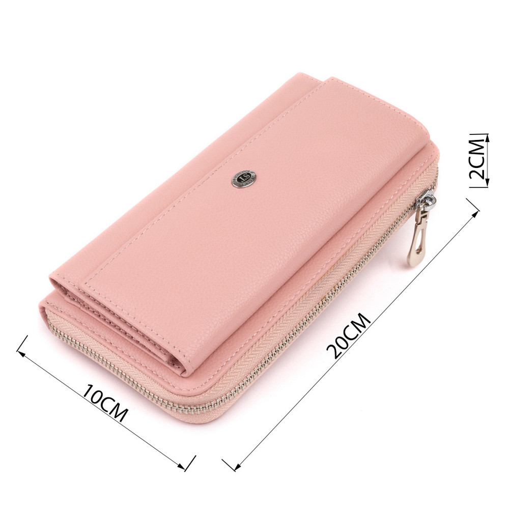 Гаманець пастельний жіночий Рожевий (ST Leather) Київ - фото 7