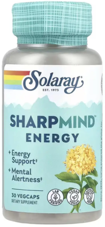 Ноотропный комплекс Solaray SharpMind Nootropics Energy 30 вес капс Киев