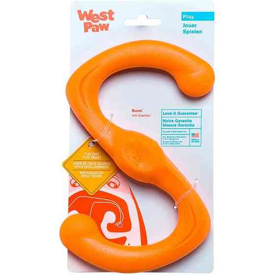 West Paw Bumi Tug Toy (Вест Пав Бумі) іграшка для собак S-подібна Оранжевий Запоріжжя