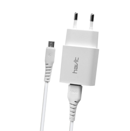 Зарядний пристрій мережевий 2USB + кабель MicroUSB 2,1А білий Havit HV-ST900 Житомир