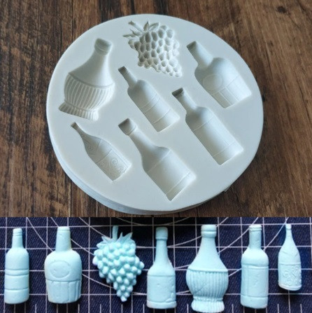 Молд силиконовый Вино и виноград 84 мм серый Киев - изображение 7