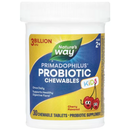 Пробіотики для дітей Nature's Way Primadophilus 3 млрд CFU 30 таблеток Вишня Київ