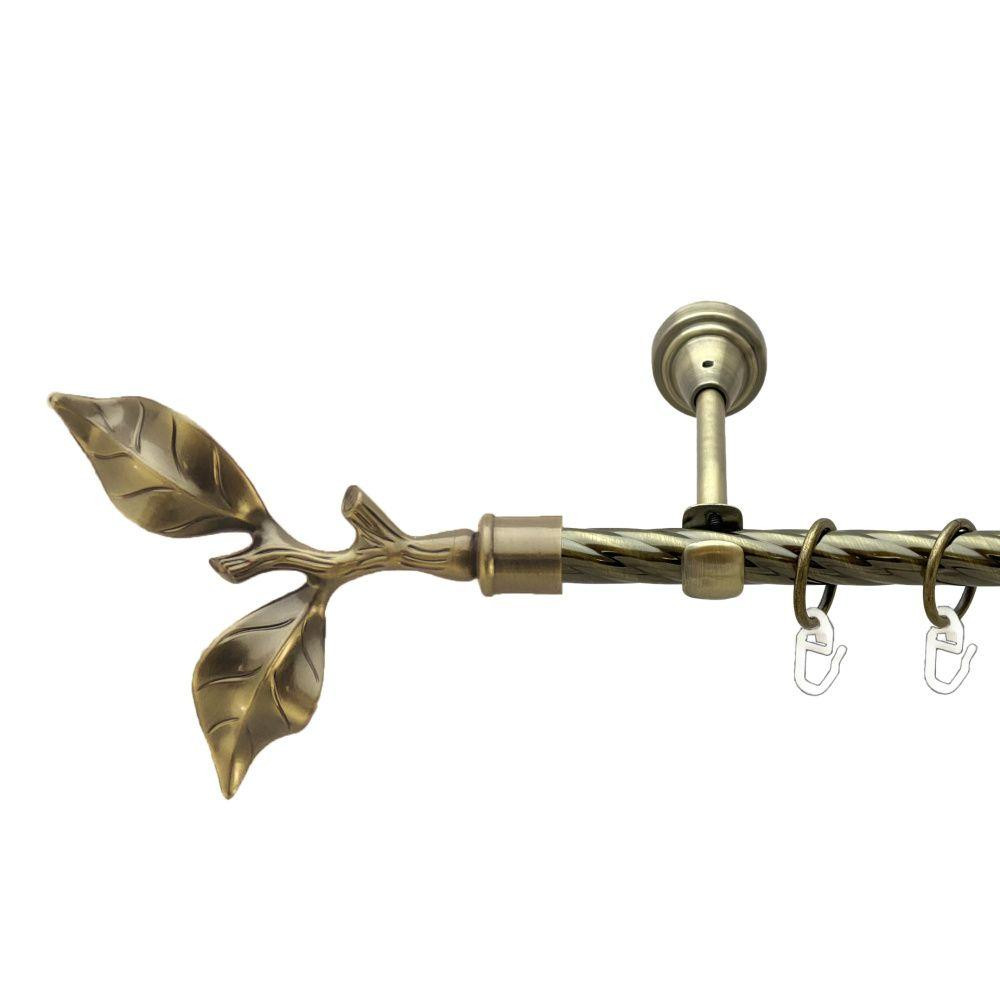 Карниз Orvit Листок Троянди металевий однорядний відкритий скручена труба кільце металеве Антик 16 мм 300 см Львов - изображение 1