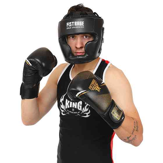 Перчатки боксерские кожаные FISTRAGE VL-4145 10,12,14 унций цвета в ассортим. Перчатки для бокса и единоборств Киев
