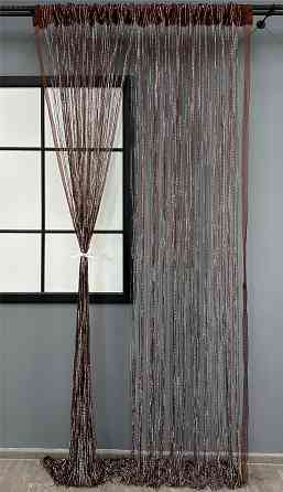 Шторы-нити Rovi Premium с люрексом Коричневый 300х300см 1 шт (61-115) Киев