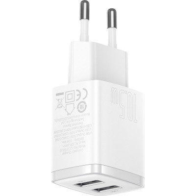 Зарядний пристрій Baseus Compact Charger 2U White (CCXJ010202) Вінниця - фото 3