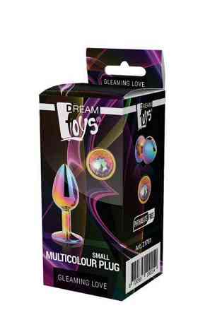 DT21782 Радужная анальная пробка GLEAMING LOVE MULTICOLOUR PLUG MEDIUM Sex Aura Киев