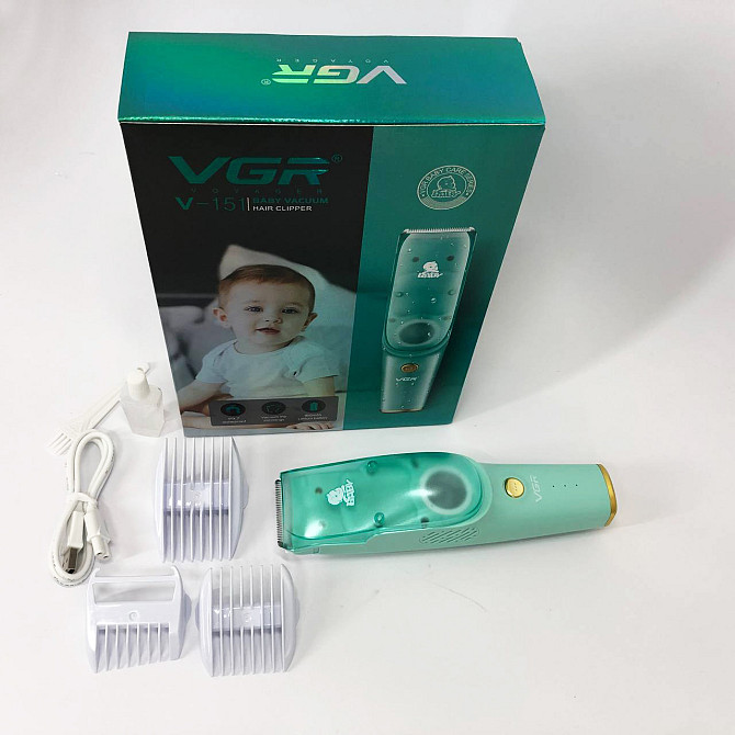 Машинка з витяжкою для стрижки дітей та немовлят VGR V-151 Baby зі змінними насадками TS-22 Одеса - фото 10