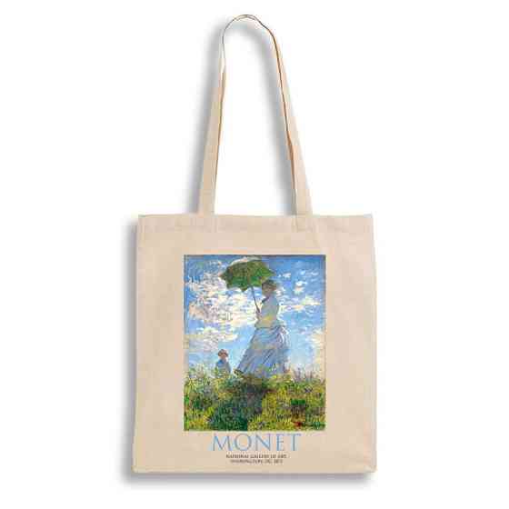 Екошопер BookOpt ВК4087 MONET Жінка з парасолькою бежевий Луцк