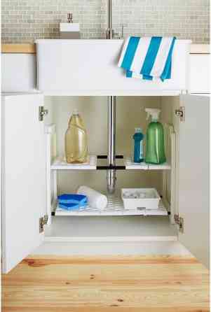 Розсувна полиця під раковину, під змішувач для шафи з регульованими стійками Вінниця