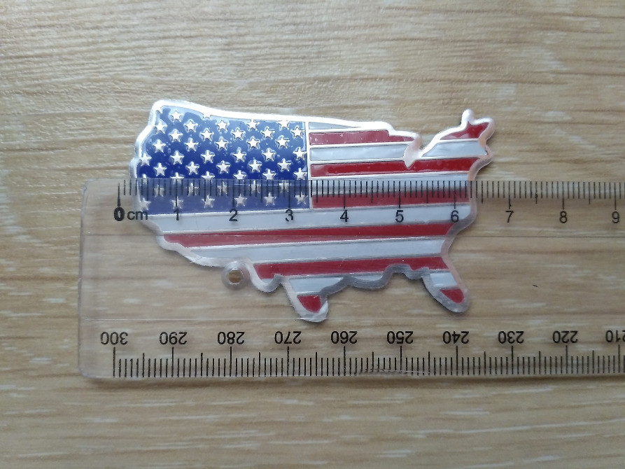 Наклейка на авто Прапор Америка алюмінієві на авто Київ - фото 6