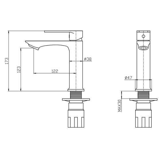 Смеситель для умывальника Mixxus Rodos 001 Nut MI6266 Харьков