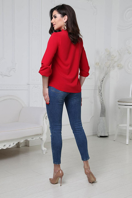 Жіноча блузка "Sellin" оптом | Норма і батал 42-44, Червоний Київ - фото 3