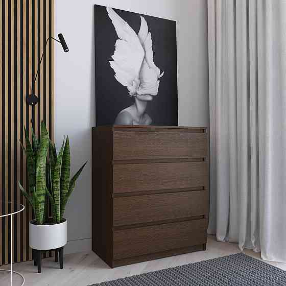 Комод VAYS R-4, на 4 шухляди без ручок, ЛДСП 80×40×98 см – для дому, офісу, вітальні, спальні Львів