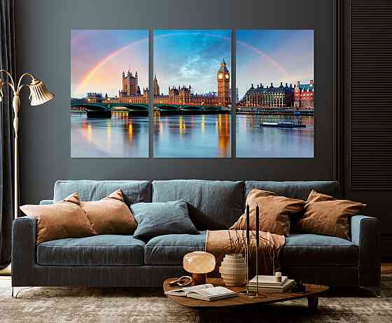 Модульная картина в гостиную / спальню   Біг-Бен     ART-213_3A 70х130 см Киев