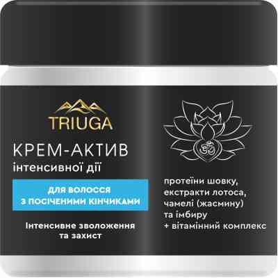 Крем для волосся Triuga Ayurveda Professional Home Care Зволоження та захист Для волосся з посіченими кінчиками 300 мл (4820164640784) Вінниця
