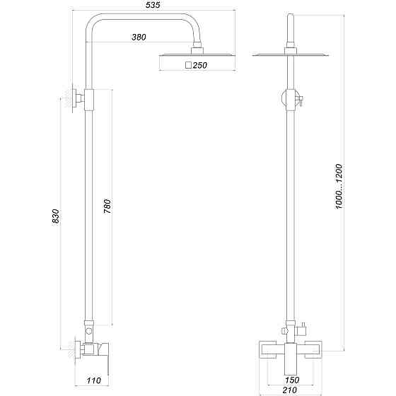 Душова система Globus Lux SICILIA SBQ-SH-105 Тернопіль