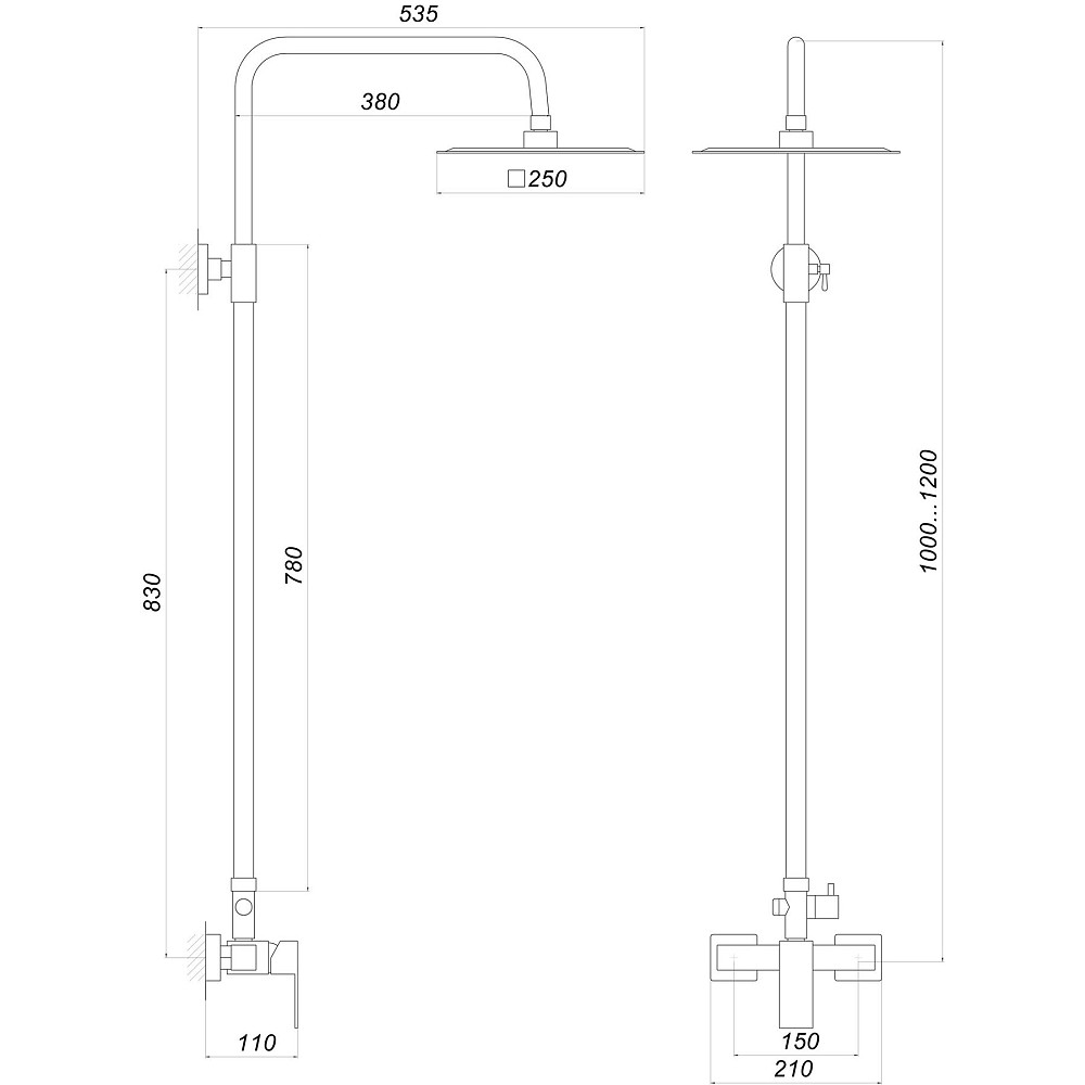 Душова система Globus Lux SICILIA SBQ-SH-105 Тернопіль - фото 5