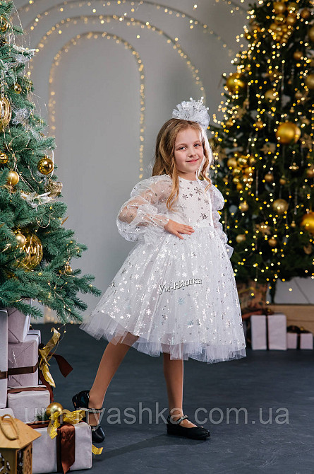 Платье Снежинка нарядное белое платье со снежинками Кривой Рог - изображение 6