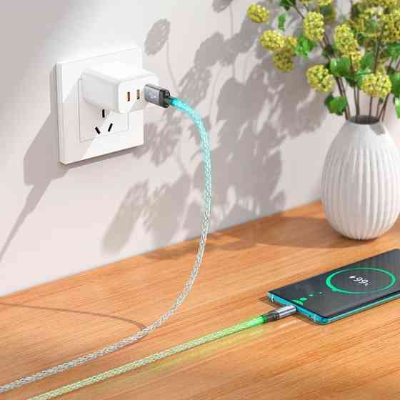 Кабель HOCO U112 Shine для зарядки и передачи данных Type-C серый Киев