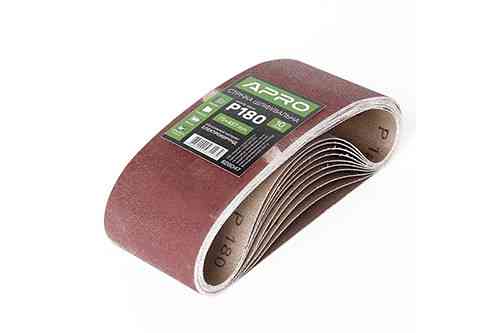 Стрічка шліфувальна нескінченна APRO P180 75×457мм (10 шт.) Рівне