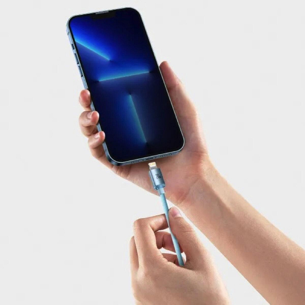 Кабель Type-C - Lightning Baseus Gem для швидкого заряджання та передачі даних 20W 2m Galaxy Blue P10373001311-01 Одеса - фото 7