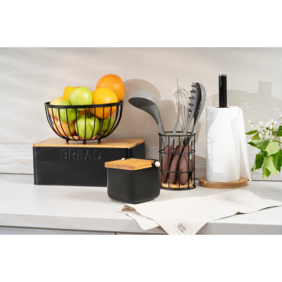 Фруктовница Ardesto Midori 28х28х13см, метал, чорний (AR0903B) Винница - изображение 6