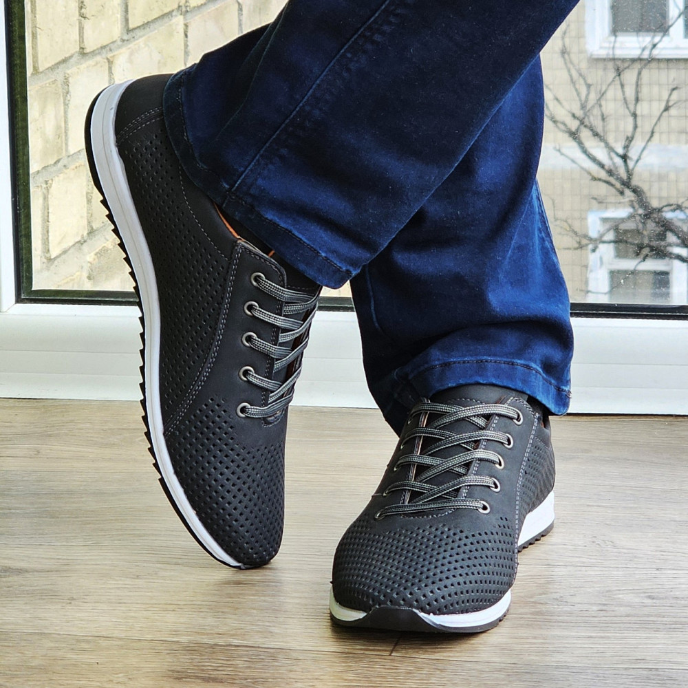Чоловічі мокасини Літні Кросівки Сіточка Чорні (розміри: 40,41,42,43,44,45) Відео Огляд — 08-1 Дніпро - фото 9