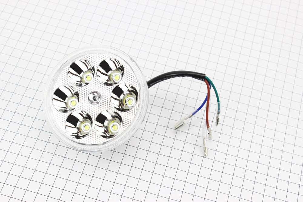 УЦІНКА DELTA Фари круглої внутрішня частина 6-LED з обідком, 80мм (не горить кілька діодів) Киев - изображение 1