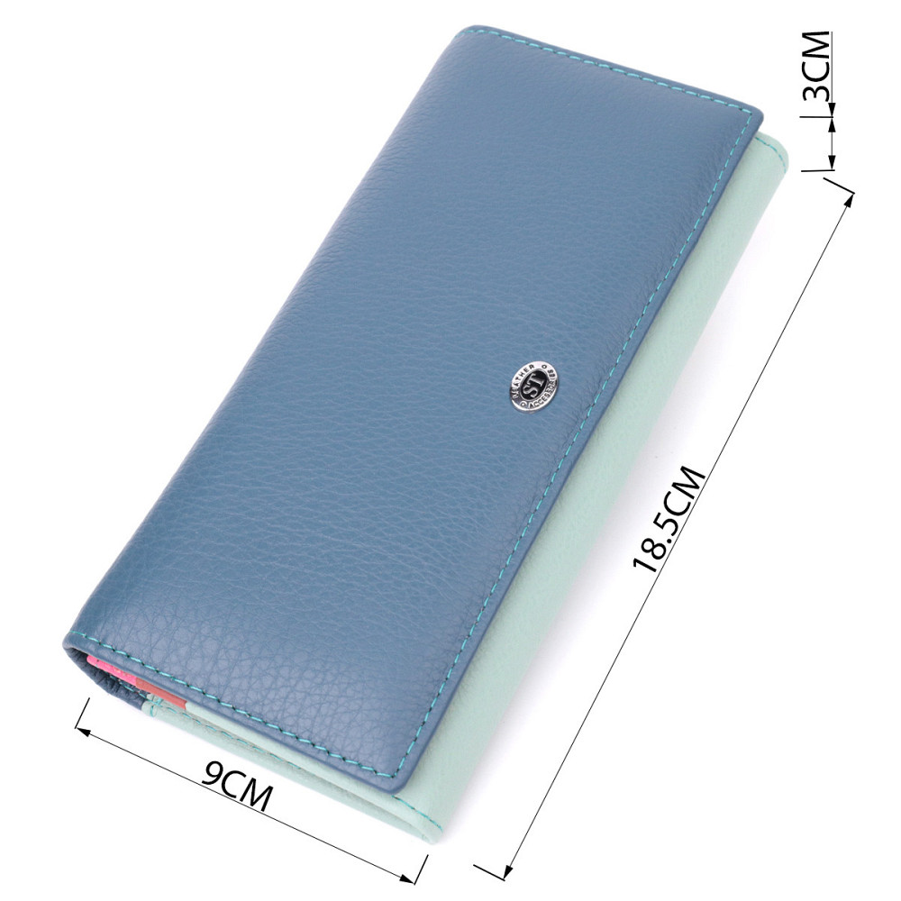 Интересный женский кошелек из натуральной кожи ST Leather 22525 Разноцветный Киев - изображение 4