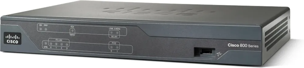 Маршрутизатор  Cisco 888 - Ethernet WAN Fast Black Київ - фото 1