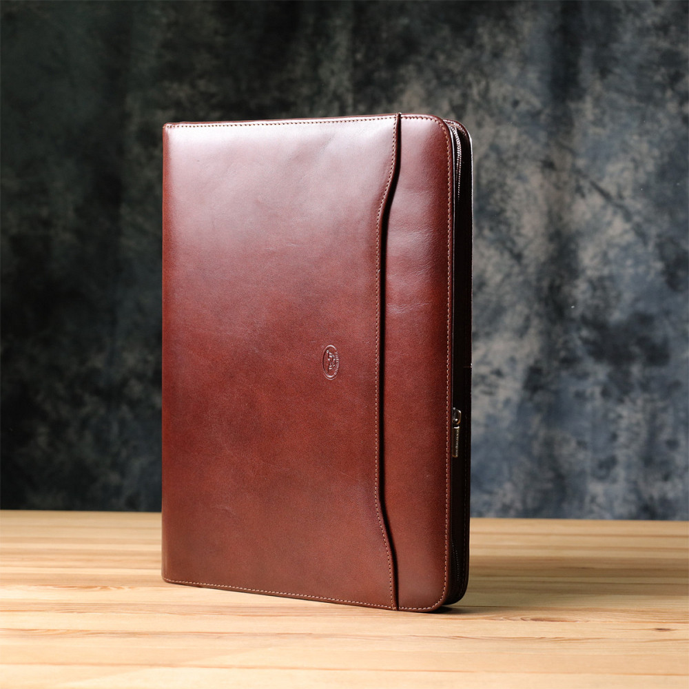 Папка с блокнотом из гладкой натуральной кожи Tony Perotti 20849_1 (1278L moro) Коричневая Киев - изображение 10