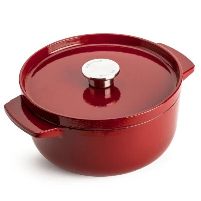 Кастрюля KitchenAid чавунна з кришкою 3,3 л Червона (CC006057-001) Винница - изображение 1