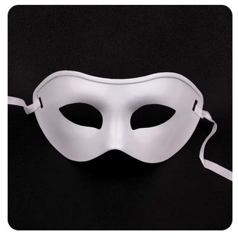 Маска чоловіча для карнавалу біла Київ - фото 1