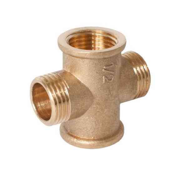 Хрестовина 1/2" внутр/зовн/внутр/зовн Україна, латунь Харків