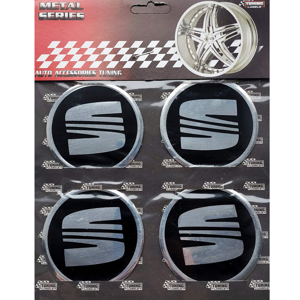 Наклейки на диски/ковпаки Seat 60мм 4шт чорний Винница - изображение 1