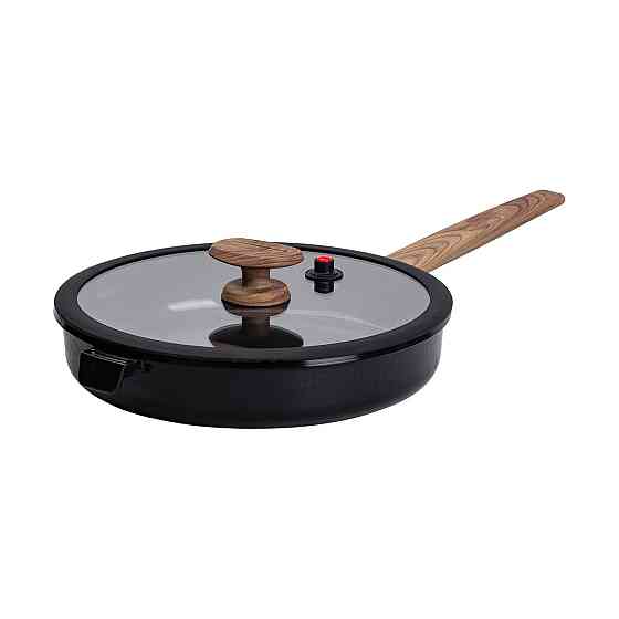 Алюмінієва сковорода з керамічним покриттям антипригарним 3,2 л Ø 28 см чорна MGC HP-4-459B Київ