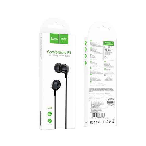 Навушники HOCO M94 universal earphones with microphone Black Київ