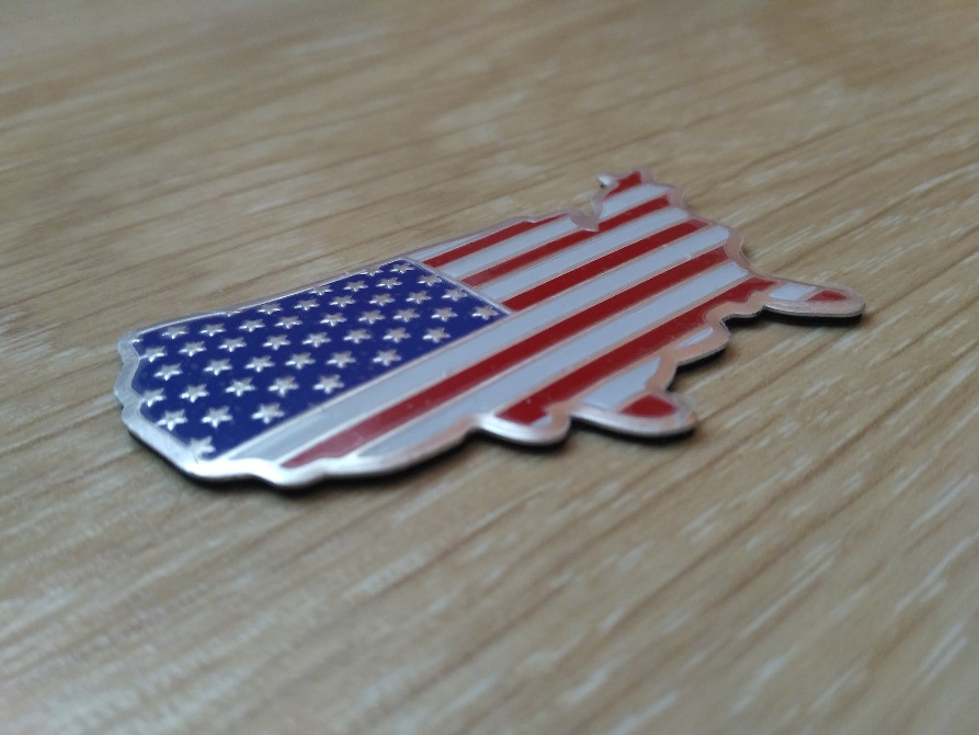 Наклейка на авто Прапор Америка алюмінієві на авто Київ - фото 3