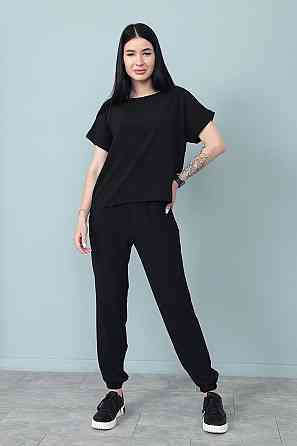 Літній костюм зі штанами на резинці "My day" оптом | Норма і батал Чорний, 46-48 Київ